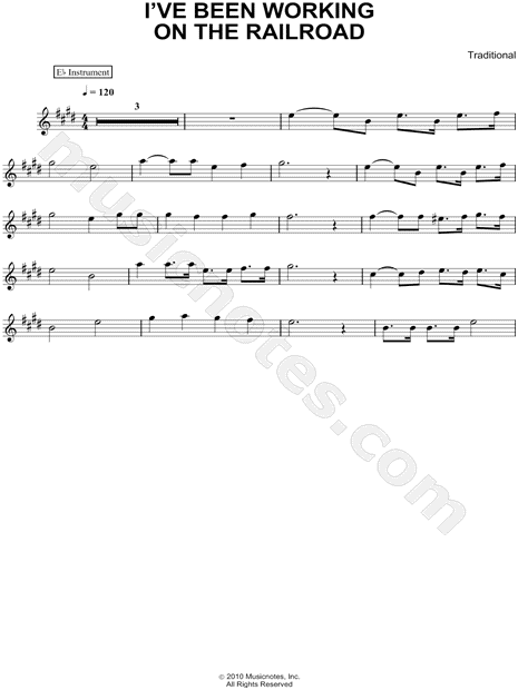 Collection: I've Been Working on the Railroad - Eb Instrument & Piano