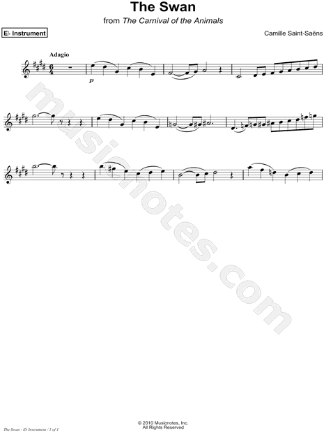 Collection: The Swan (Le Cygne) - Eb Instrument & Piano