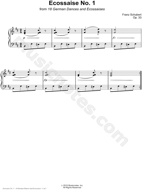 Collection: 18 German Dances and Ecossaises, D.783, Op.33