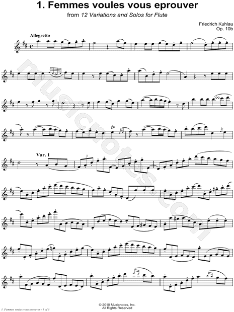 Collection: 12 Variations & Solos for Flute, Op. 10b