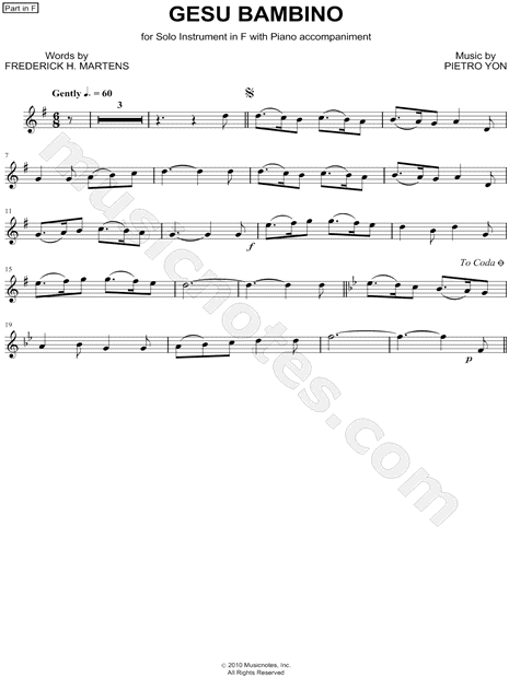 Collection: Gesu Bambino - F Instrument & Piano