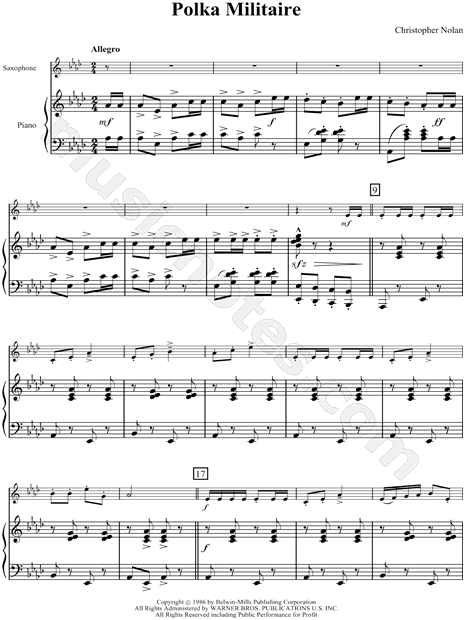 Collection: Polka Militaire - Alto Sax & Piano