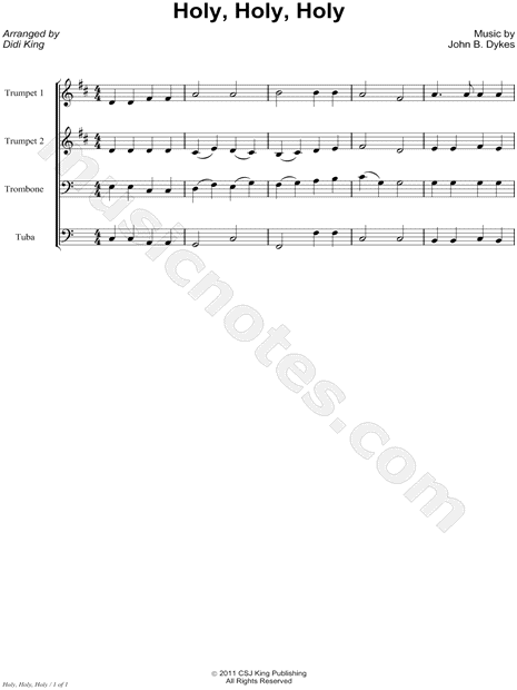 Collection: Holy, Holy, Holy - Brass Quartet