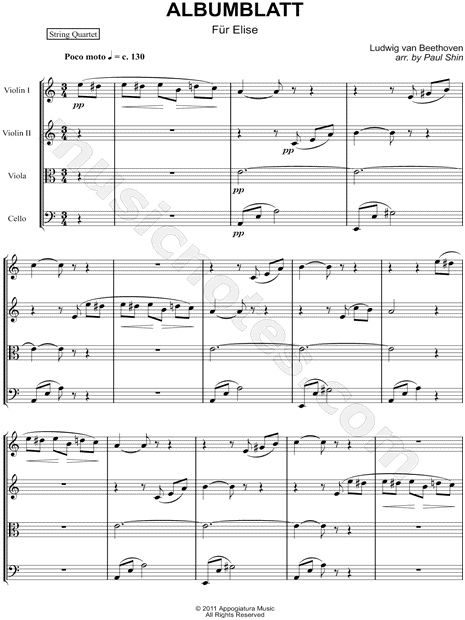 Collection: Für Elise - String Quartet