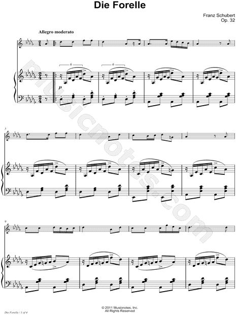 Collection: Die Forelle (The Trout) - F Instrument & Piano