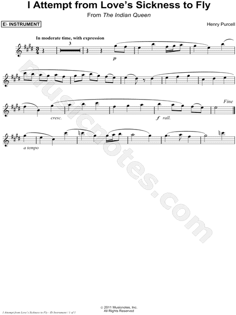 Collection: I Attempt From Love's Sickness To Fly - Eb Instrument & Piano