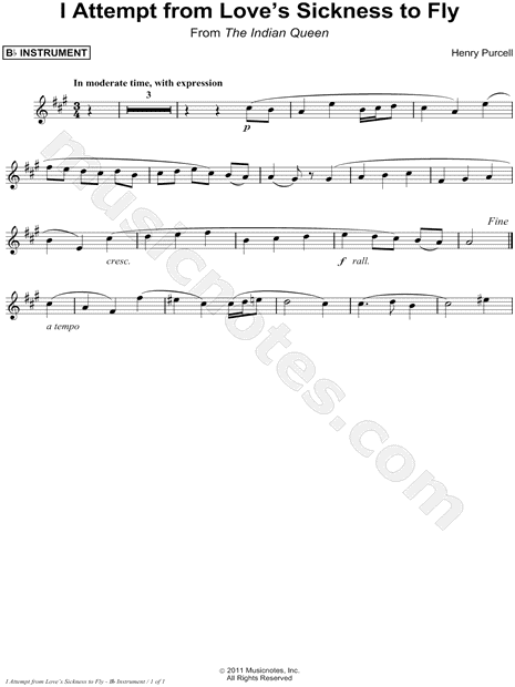 Collection: I Attempt From Love's Sickness To Fly - Bb Instrument & Piano