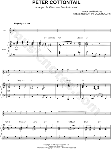 Collection: Peter Cottontail - F Instrument & Piano