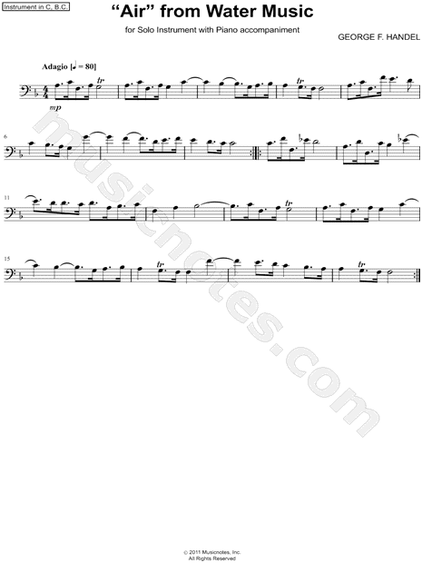Collection: Air from Water Music - Bass Clef Instrument & Piano