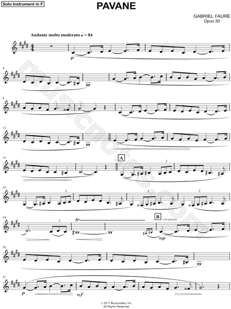 Collection: Pavane - F Instrument & Piano
