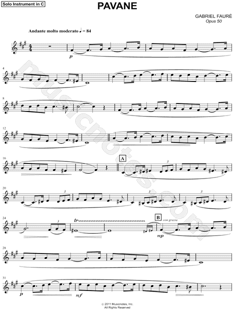 Collection: Pavane - C Instrument & Piano