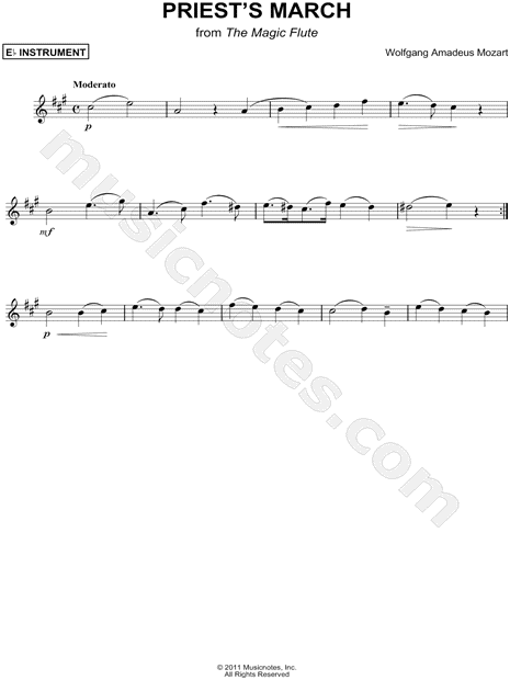 Collection: Priest's March, from The Magic Flute - Eb Instrument & Piano