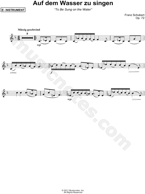 Collection: Auf dem Wasser zu singen - Eb Instrument & Piano