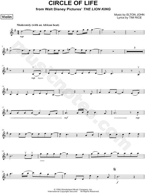 Collection: Circle of Life - Violin & Piano