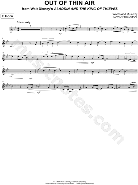 Collection: Out of Thin Air - F Horn & Piano