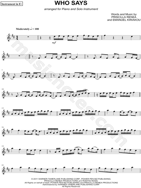 Collection: Who Says - Eb Instrument & Piano