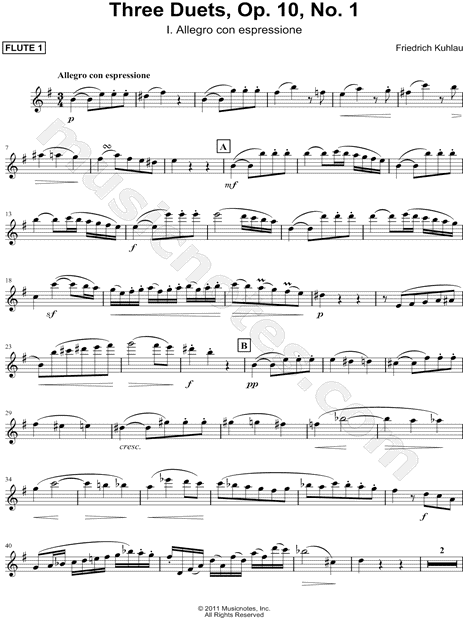 Collection: Three Duets, Op. 10, No. 1: I. Allegro Con Espressione
