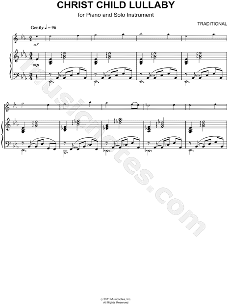 Collection: Christ Child Lullaby - F Instrument & Piano