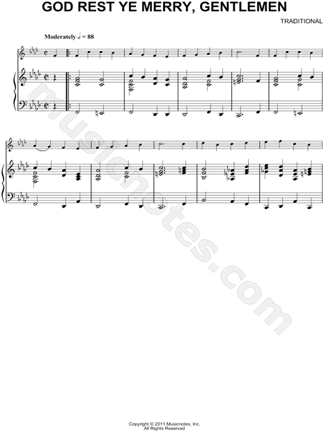 Collection: God Rest Ye Merry, Gentlemen - C Instrument & Piano