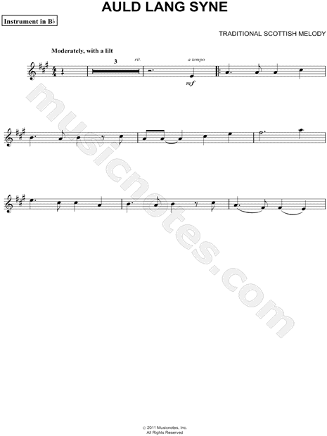 Collection: Auld Lang Syne - Bb Instrument & Piano