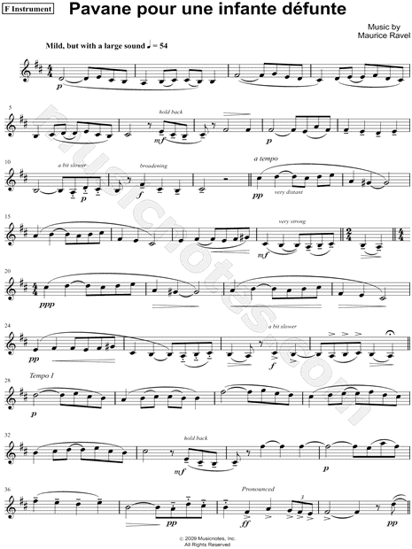 Collection: Pavane Pour Une Infante Défunte - F Instrument