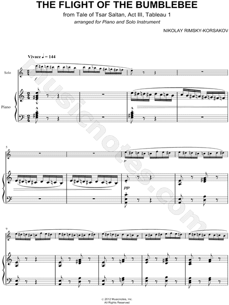 Collection: The Flight of the Bumblebee - F Instrument & Piano