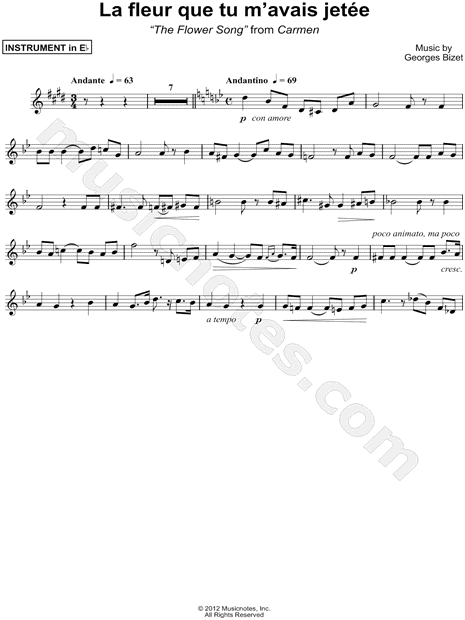 Collection: The Flower Song - Eb Instrument & Piano