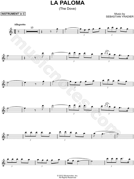 Collection: La Paloma - C Instrument & Piano