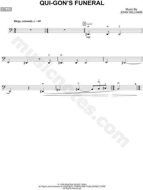 Collection: Qui-Gon's Funeral - Cello & Piano