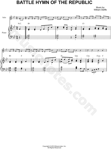Collection: Battle Hymn of the Republic - Eb Instrument & Piano
