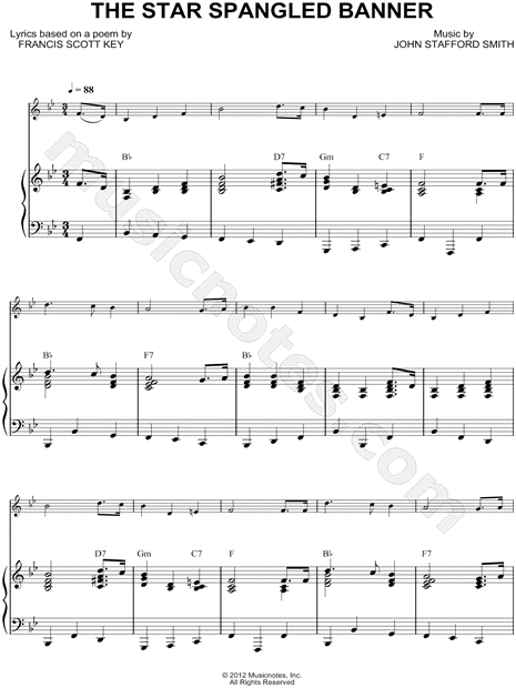 Collection: The Star-Spangled Banner - F Instrument & Piano