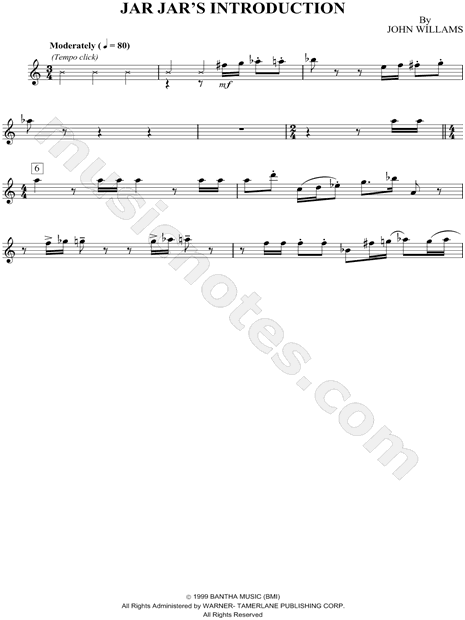 Collection: Jar Jar's Introduction - Alto Saxophone & Piano