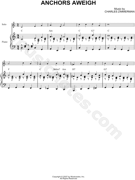 Collection: Anchors Aweigh - Eb Instrument & Piano