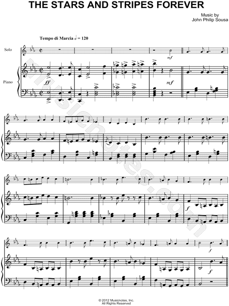 Collection: The Stars and Stripes Forever [abridged] - Bass Clef Instrument & Piano