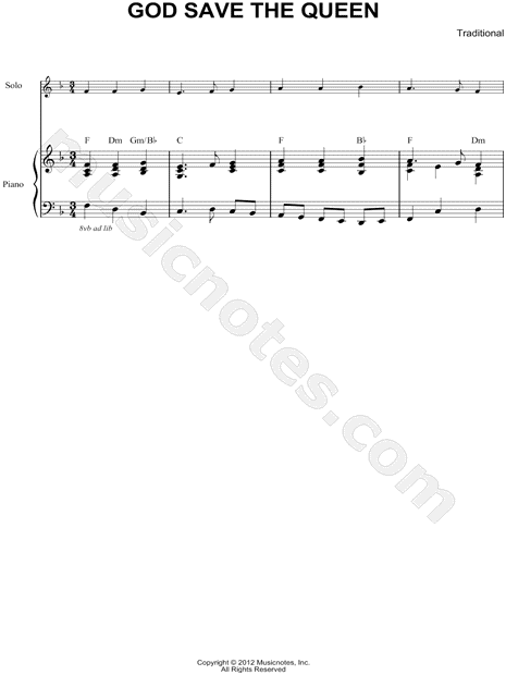 Collection: God Save the Queen - F Instrument & Piano