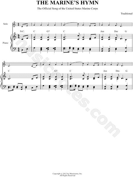Collection: The Marines' Hymn - Viola & Piano