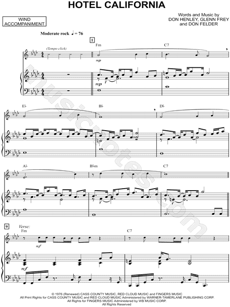 Collection: Hotel California - Clarinet & Piano