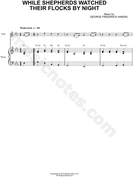 Collection: While Shepherds Watched Their Flocks By Night - Eb Instrument & Piano