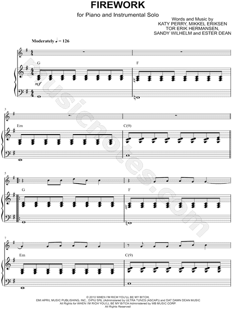 Collection: Firework - C Instrument & Piano