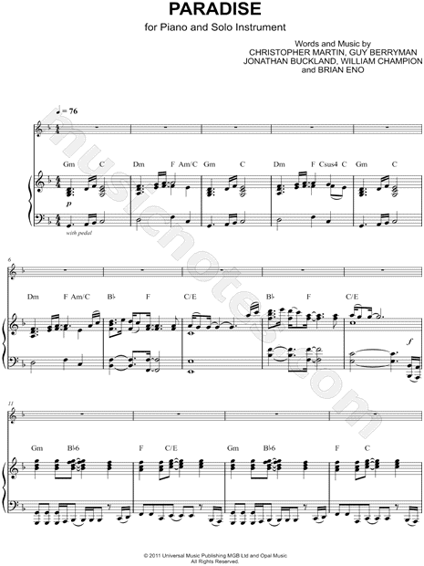 Collection: Paradise - F Instrument & Piano