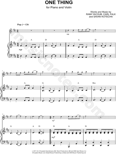 Collection: One Thing - Violin & Piano