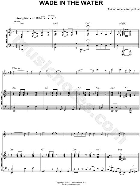 Collection: Wade In the Water - Bass Clef Instrument & Piano