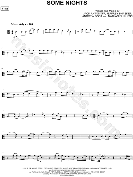 Collection: Some Nights - Viola & Piano