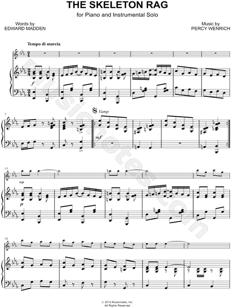 Collection: The Skeleton Rag - C Instrument & Piano