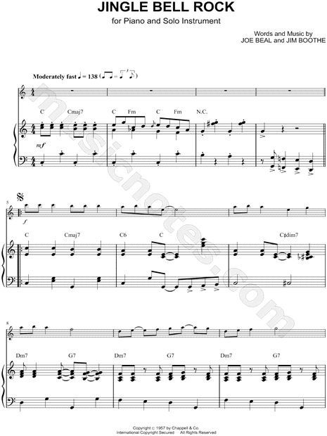 Collection: Jingle Bell Rock - Bass Clef Instrument & Piano