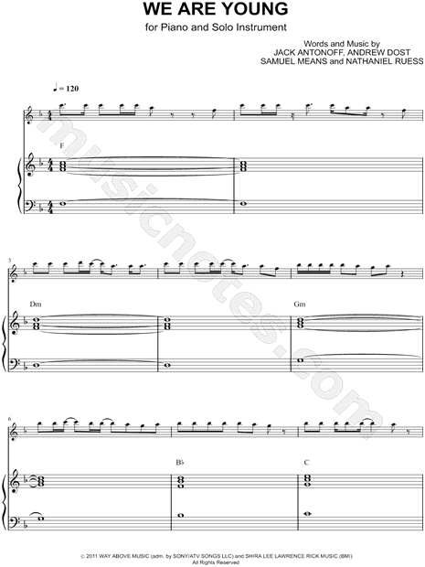 Collection: We Are Young - F Instrument & Piano