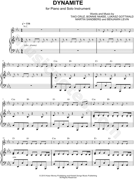 Collection: Dynamite - C Instrument & Piano