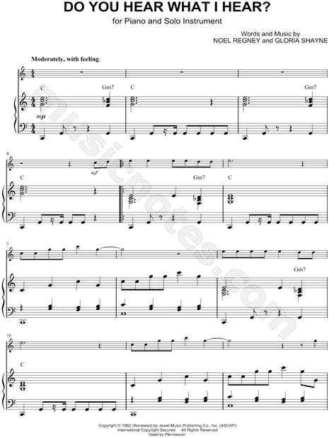 Collection: Do You Hear What I Hear? - Bass Clef Instrument & Piano