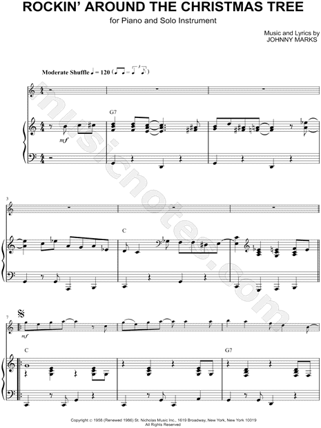Collection: Rockin' Around the Christmas Tree - C Instrument & Piano