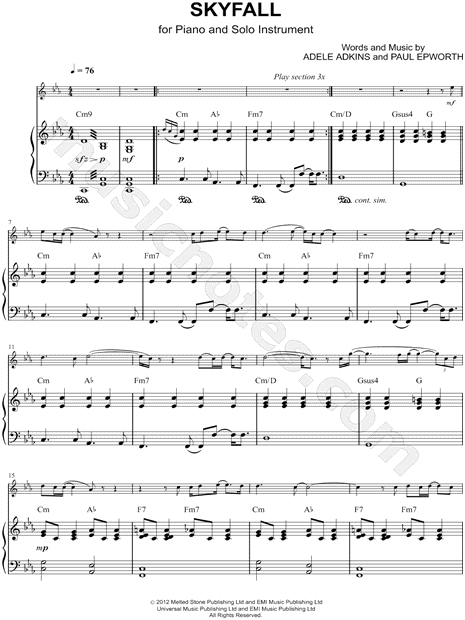 Collection: Skyfall - C Instrument & Piano